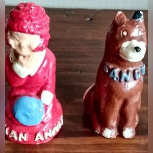 Vintage 1942  Annie and Sandy salt n pepper shakers